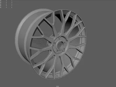RC Car Racing Style Multi-Spoke Wheel 3D print model