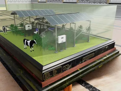 Agricultural Solar Energy Type-2 Table 2x2x8 Diorama 3D model