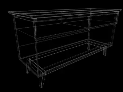 RACK BISTRO Low-poly 3D model