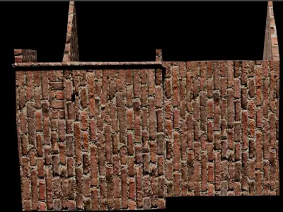 old damaged house  Low-poly 3D model