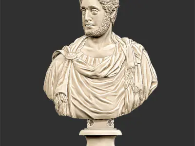 Printable bust of Commodus Emperor 3D print model