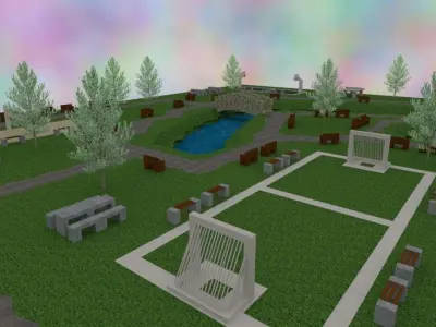 Blender 3D Model PARK very good quality  Free 3D model