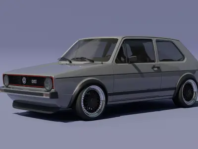 1976 Volkswagen Golf I GTI mk1 3D model