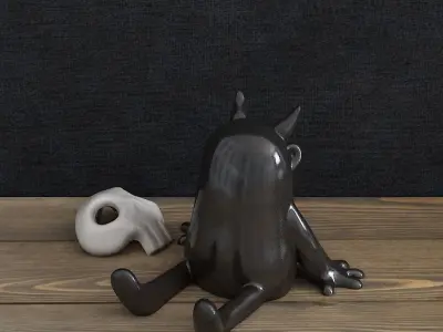 Creature Skull  character phone holder Free 3D print model