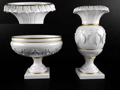 Pots and cups 3D model