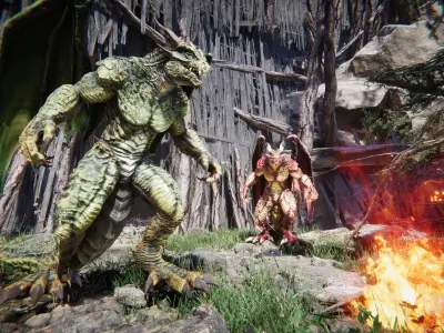 Drake the Dragonkin Low-poly 3D model