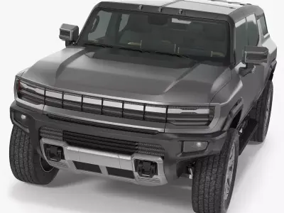 Electric Off-Road Vehicle SUV Black 3D model