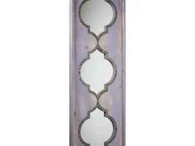 Rectangle Wood Wall Mirror 3D model buy