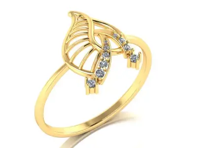 Women solitaire ring 3D print model