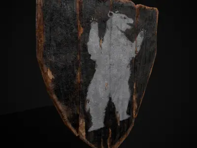Bear Coat of Arms Low-poly 3D model