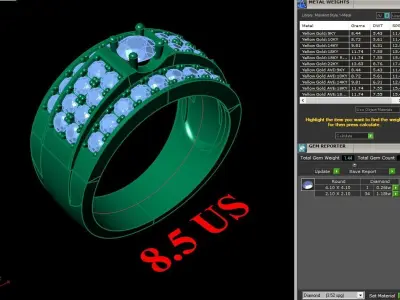 Luxury Men Rings Designs 6MR057 3D print model