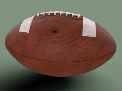 American Football Ball 3D model get