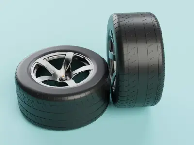 RC Porsche Carrera Gt printable Rim and Wheel 3D print model