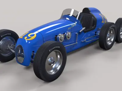 Pat Clancy Special six-wheeler Formula One 3D model