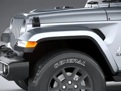 Jeep Gladiator 2020 LowPoly 3D model