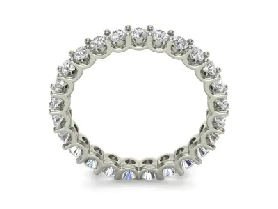 U Shaped Eternity Ring 2 point 7 mm stone size swiss 20 and EU60 3D print model