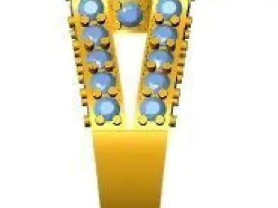 SOLITER FULL DAIMOND RING 3D print model