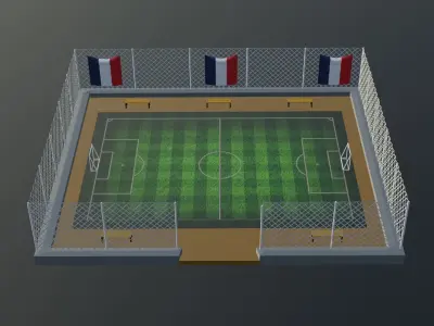 Soccer Stadium - France 3D model