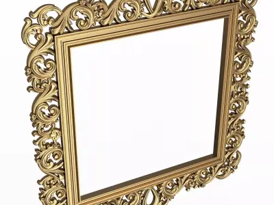 Classic Frame and Mirror 082 Low-poly 3D model