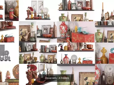 Decor sets 3D Model Collection