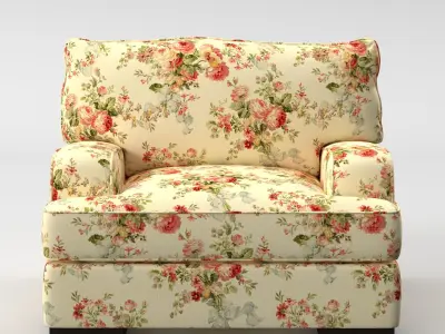 Floral Armchair 3D model