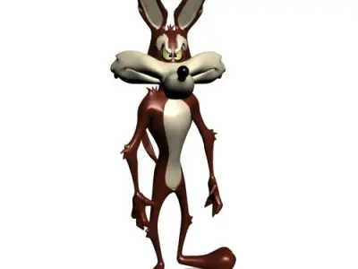 Wile e coyote Low-poly 3D model