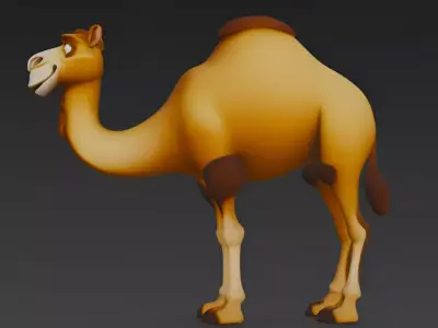 Pixar-Style 3D Camel Model 3D model