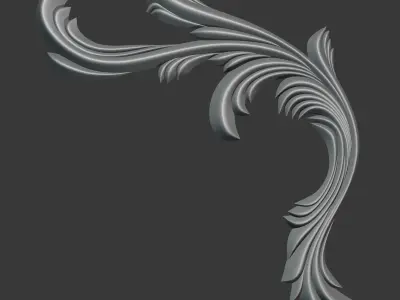 Wooden Corner Ornate 3D print model