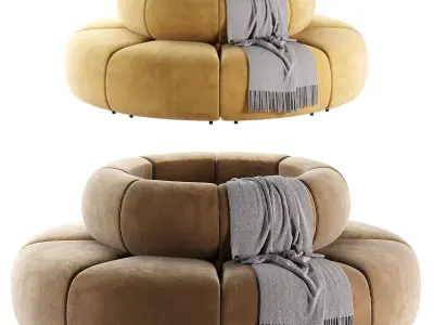 Casa Padrino luxury sofa brown Low-poly 3D model