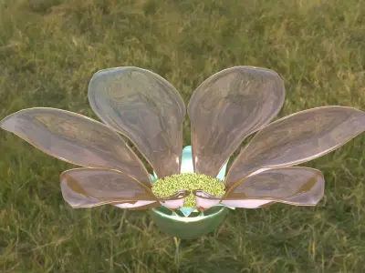 Glass Flower 3D model