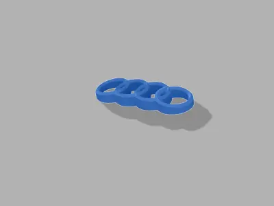 Audi wheel cap 60mm 3D print model