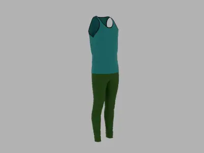 Sport Suit Low-poly 3D model