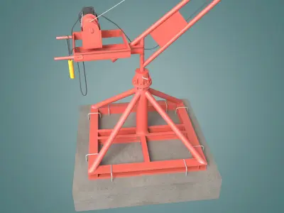 small crane 3D model