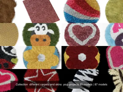 Collection  different carpets and skins  your projects 85 models