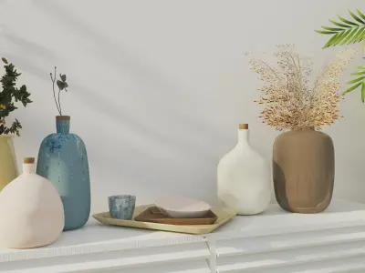 Interior decor scene 3D model
