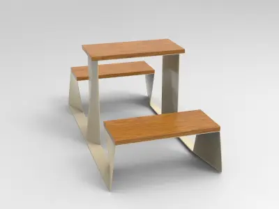 Simu Picnic Set Low-poly 3D model