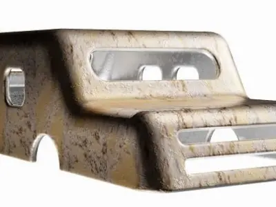 Muddy Rusted Car Body 3D model