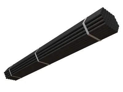 Steel Round Bars v1 007 Low-poly 3D model