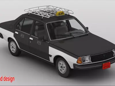renault 18 1978 Taxi cairo 3ds max and lumion  3D model