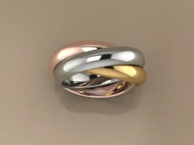 Ring Tri Color Large Model  3D print model