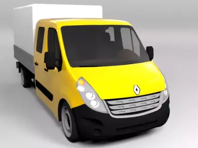 RENAULT MASTER 2015 LOWPOLY Low-poly 3D model