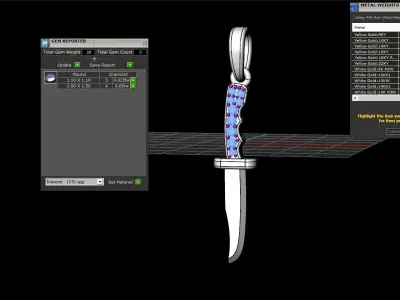 Hunter knife pendant model 888 3D print model