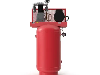 Air Compressor Stationary 80 gallon Low-poly 3D model