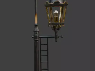 Vintage Street Lamp 3D Model 3D model
