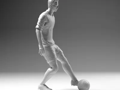 Footballer 02 Footstrike 02 Stl 3D print model