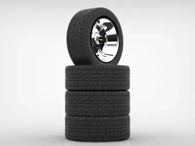 Chevrolet Malibu star rim Low-poly 3D model