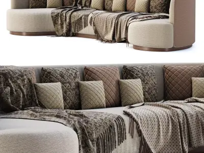 Stefa restaurant round sofa by Bpoint Design  3D model