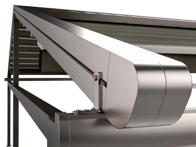 Motorized Pergola 5a nickel matte 3D model