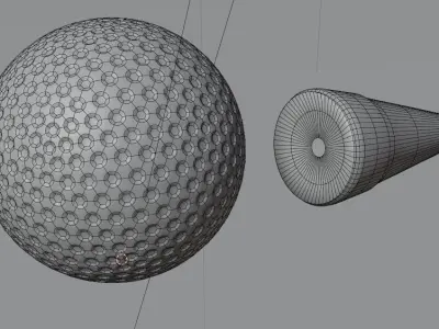 3D golf ball 3D model