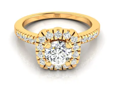 Ring M171 The luxury female ring with gems wedding 3D print model